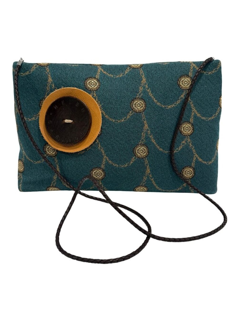 Helen & Carlisle Boho Festival Tapestry Crossbody Bag‎ Peacock Teal Artsy NEW